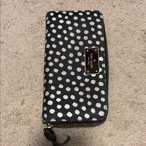 Kate Spade Black and White Polka Dot Wallet